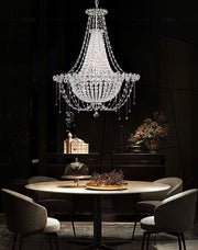 Italian Romantic Beaded Crystal Chandelier Modern Luxury Showroom, Princess Room Decorative Light Fixture