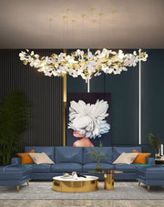 Modern Fashion Ginkgo Leaf-shaped Dining Table Chandelier, Creative Personalized Art Personalized Art Branch Light