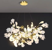 Modern Fashion Ginkgo Leaf-shaped Dining Table Chandelier, Creative Personalized Art Personalized Art Branch Light