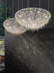 Post-modern Hemisphere Pendant Crystal Chandelier for Living Room/Dining Room/Bedroom