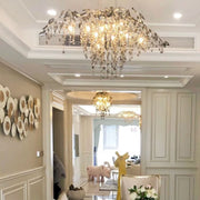 Flowing Light Drip Luxury Branch Crystal Chandelier Designer Creative Art Dining Room/Living Room Light Fixture