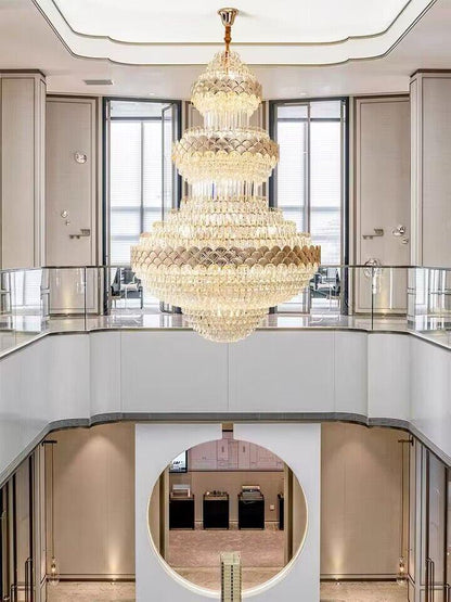 Extra Large Multi-layers GBUd Luxury Crystal Chandelier Modern Empire Decrative Crystal Light For Living Room/Foyer/Staircase