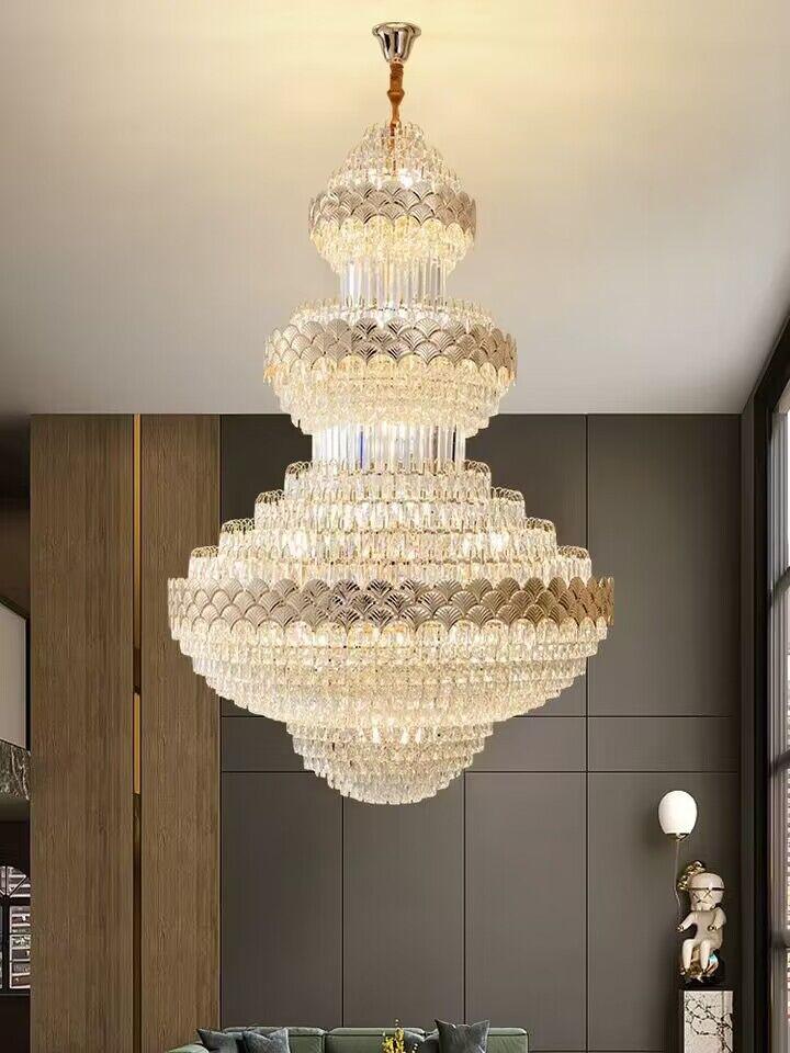 Extra Large Multi-layers GBUd Luxury Crystal Chandelier Modern Empire Decrative Crystal Light For Living Room/Foyer/Staircase