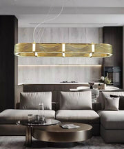 2023 New Modern Light Luxury Rectangle Pendant Light Nordic Chrome/Gold Art Dining Table Light Fixture