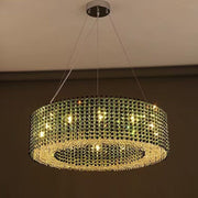 Italian Modern Light Luxury Round Crystal Chandelier Decorative Light Fixture For Living Room/Dining Room