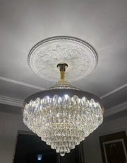 Extra Large Multi-layers Crystal Chandelier Modern Light Luxury Light Fixture Set For Living Room/Dining Room/Bedroom