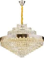 Extra Large Multi-layers Crystal Chandelier Modern Light Luxury Light Fixture Set For Living Room/Dining Room/Bedroom