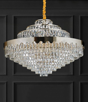 Extra Large Multi-layers Crystal Chandelier Modern Light Luxury Light Fixture Set For Living Room/Dining Room/Bedroom