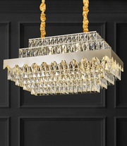 Extra Large Multi-layers Crystal Chandelier Modern Light Luxury Light Fixture Set For Living Room/Dining Room/Bedroom