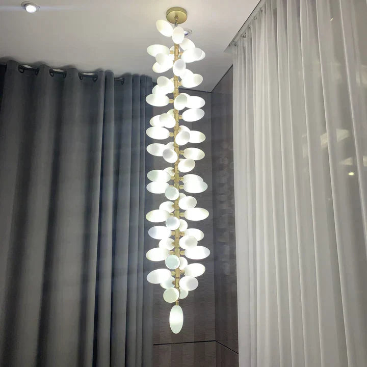Nordic Art Long MagnBUia alba Glass Ceiling Chandelier for Staircase/Hallway/Entryway Light Fixture, designer, creative, craftsmanship, art