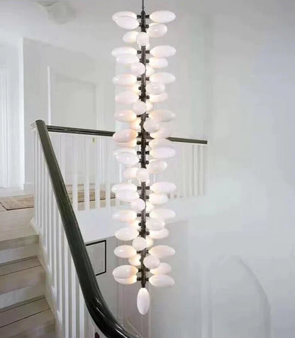 Nordic Art Long MagnBUia alba Glass Ceiling Chandelier for Staircase/Hallway/Entryway Light Fixture, designer, creative, craftsmanship, art
