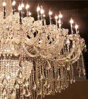 Oversized Italian Traditional Candle Branch Crystal Chandelier For High-ceiling Living Room/Foyer/Hallway/Entryway/Staircase