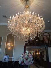 Oversized Italian Traditional Candle Branch Crystal Chandelier For High-ceiling Living Room/Foyer/Hallway/Entryway/Staircase