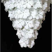 44-Light White Glass Flowers Chandelier