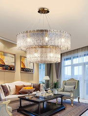 Blushlighting® Double frosted glass suspension luminaire modern Round chandelier