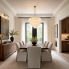 Quadro Glass Rod Halo Chandelier