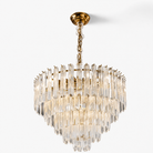 Quadro Glass Rod Halo Chandelier