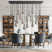 Rain Linear Modern Chandelier Ligh W54"