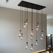 Silas Modern Raindrop Rectangular Chandelier For Dining Room