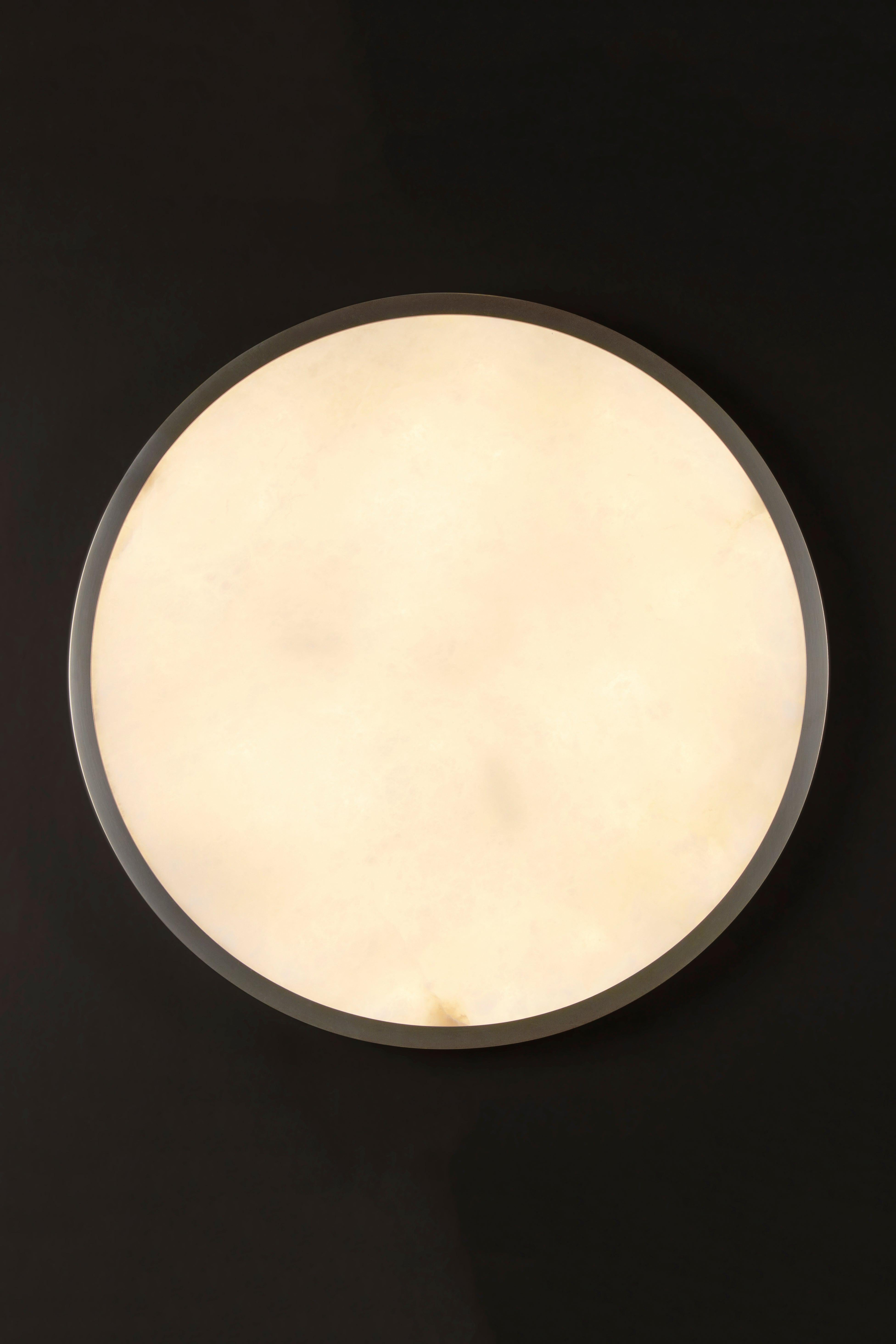 Raleigh Round Alabaster Ceiling Light