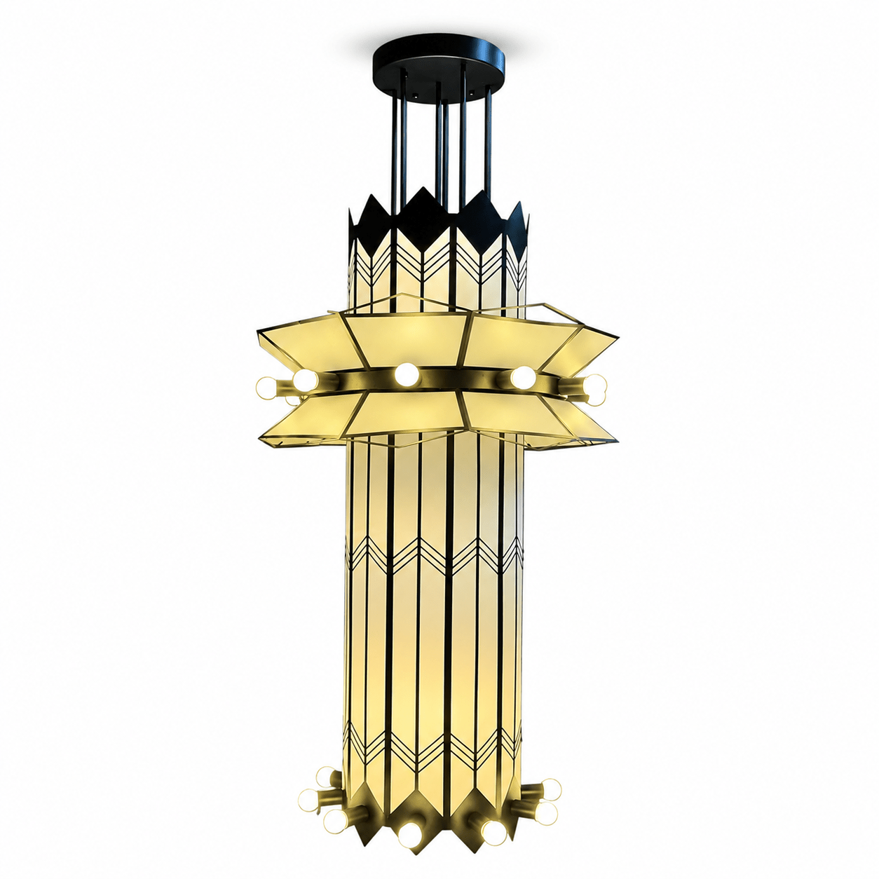 Rayonne Art Deco Chandelier by Blushlighting