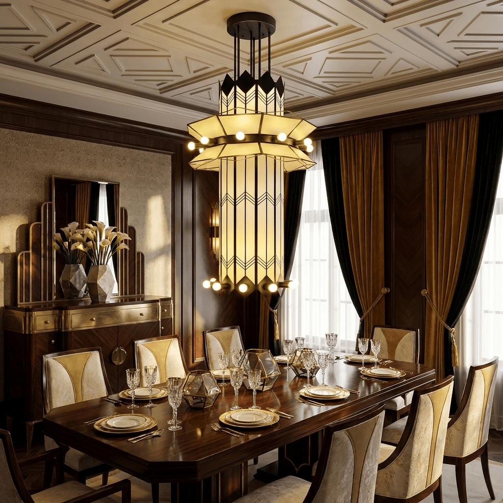 Rayonne Art Deco Chandelier by Blushlighting