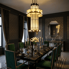 Rayonne Art Deco Chandelier by Blushlighting