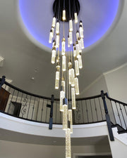 3/7/13/25/41-Light Glacier Bubble Crystsal Chandelier in Gold/Chrome/Black Finish