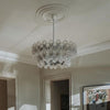 1/2-Tier Intricately Patterned Glass Chandelier