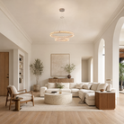 Roccia Stone Crystal Duo Chandelier