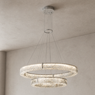 Roccia Stone Crystal Duo Chandelier