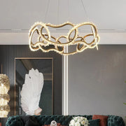 Mamie Multi Ring Rock Crystal Chandelier for Living Room