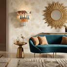 Roselle Ceramic Murano Fringe Wall Lamp by Blush Lighting