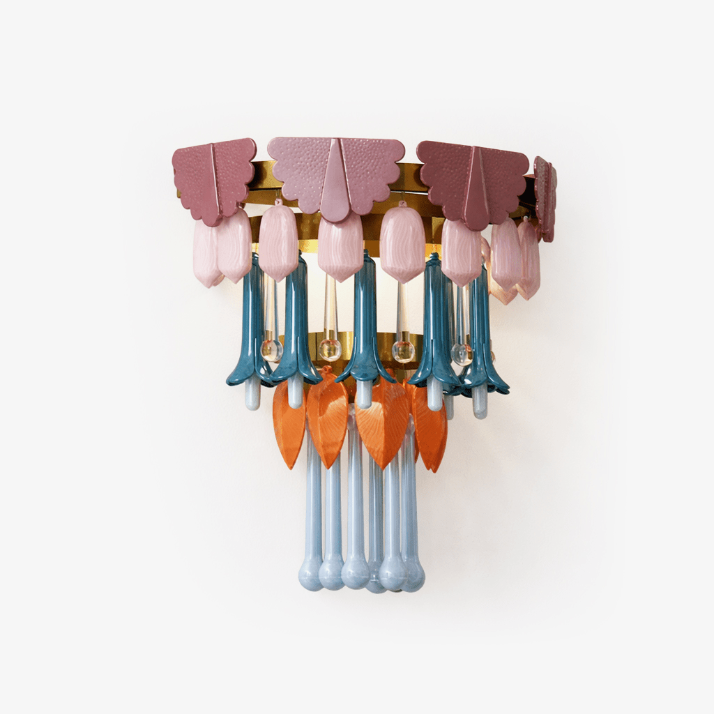 Roselle Ceramic Murano Fringe Wall Lamp by Blush Lighting