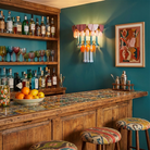 Roselle Ceramic Murano Fringe Wall Lamp by Blush Lighting