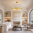 Round Golden Crystal Island Chandelier-1000