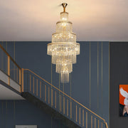 Alleri Large Duplex Staircase Crystal Chandelier