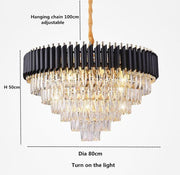 Blus Lighting Sheila Conical Crystal Chandelier