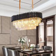 Blus Lighting Sheila Oval Crystal Chandelier