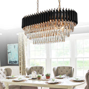 Blus Lighting Sheila Oval Crystal Chandelier