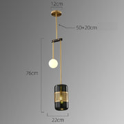 U-shaped Brass Bedroom Pendant Light Modern Lighting