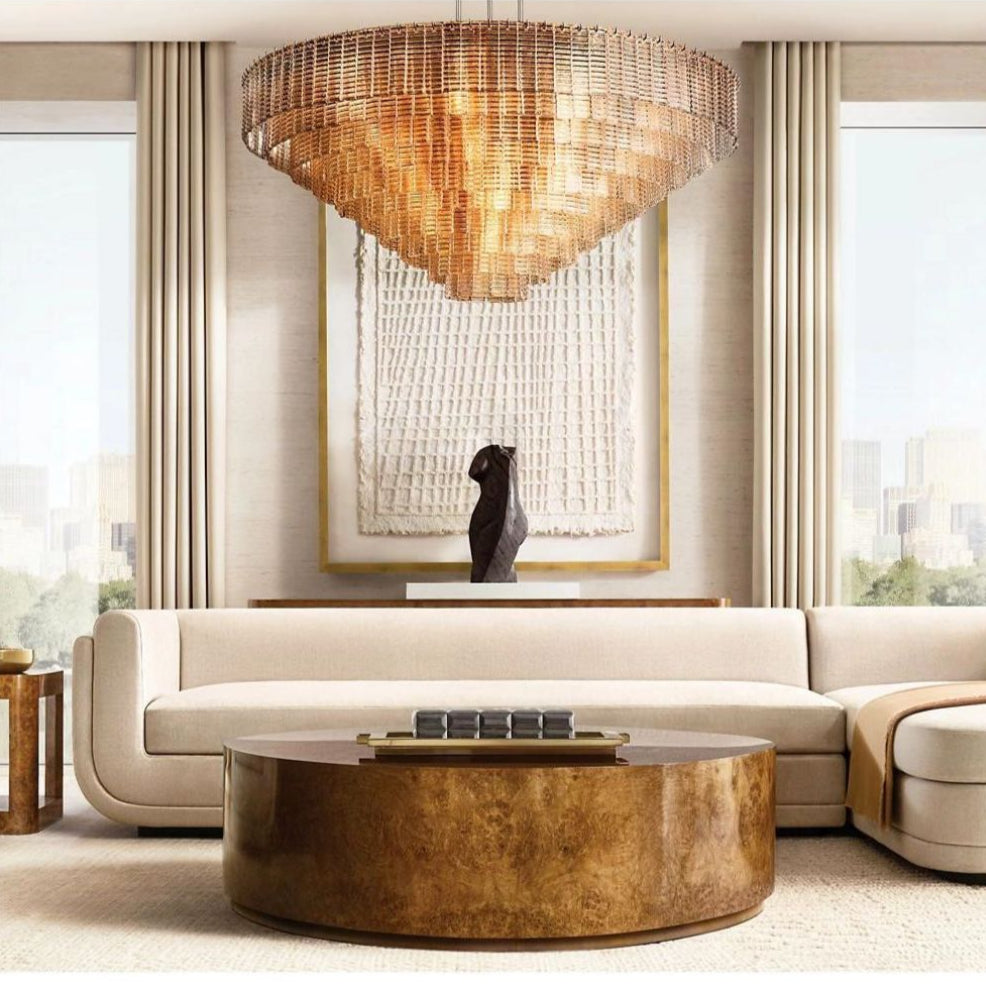 Chiaravalle Clear Round Chandelier 41"D
