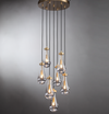 Custom-Silas Modern Raindrop Round Chandelier 3-lights