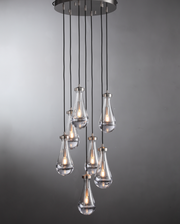 Custom-Silas Modern Raindrop Round Chandelier 3-lights