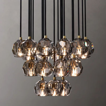 Bille De Crystal Round Cluster Chandelier 24''