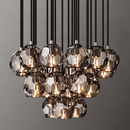 Bille De Crystal Round Cluster Chandelier 24''