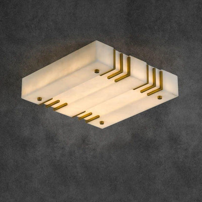 Square Alabaster Ceiling Lamps