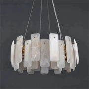 Alanbaster Flakes Round Chandelier