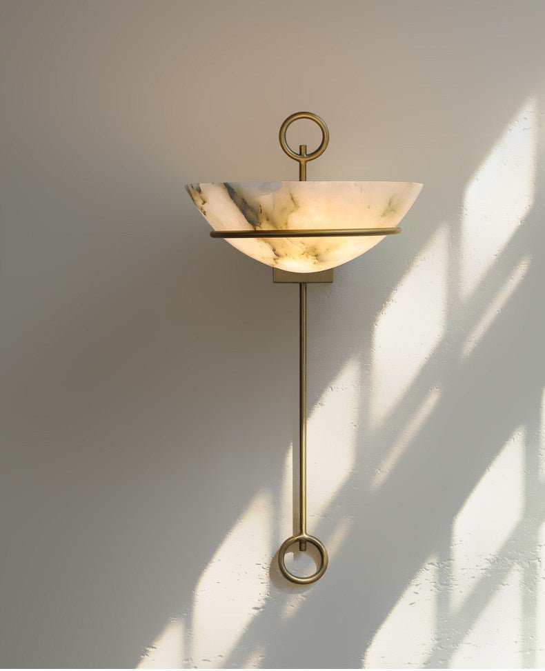 Tether Alabaster Wall Light by Blush Lighting