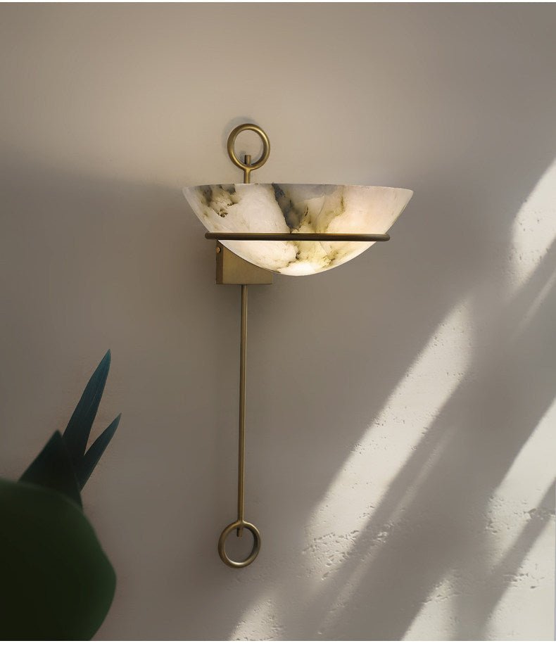 Tether Alabaster Wall Light by Blush Lighting